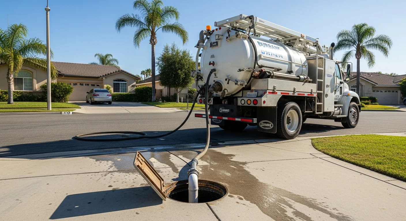 Sewer cleaning truck with hydro jetting equipment